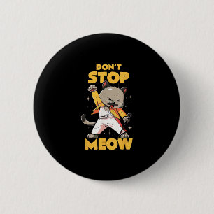 Macaron Rond 5 Cm N'arrêtez pas Meow Cute Freddie Cat