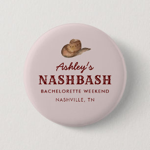 Macaron Rond 5 Cm Nash Bash Nashville Enterrement de Vie de Jeune Fi