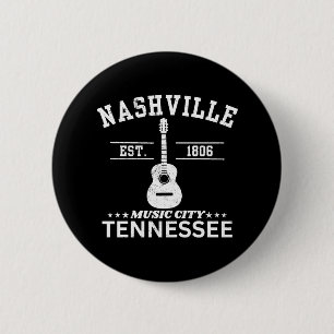 Macaron Rond 5 Cm Nashville Music City Tennessee