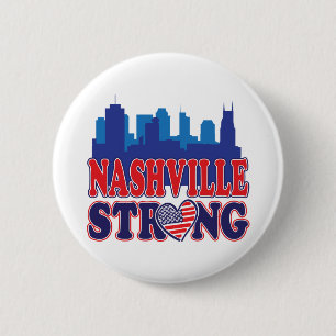 Macaron Rond 5 Cm Nashville-Strong-USA-Heart