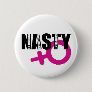 Macaron Rond 5 Cm Nasty Woman Pin