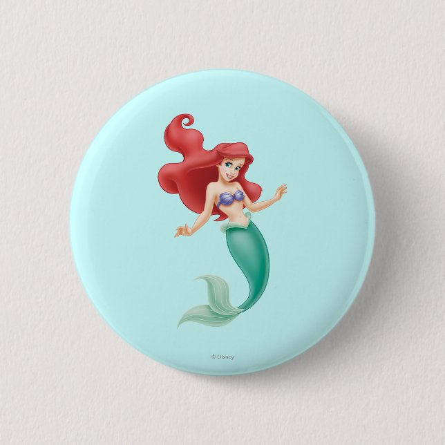 Macaron Rond 5 Cm Natation Ariel (Devant)