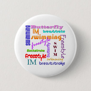 Macaron Rond 5 Cm Natation partout