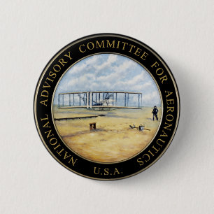 Macaron Rond 5 Cm National Advisory Committee for Aeronautics Logo