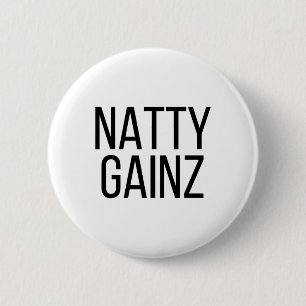 Macaron Rond 5 Cm Natty Gainz Gym Et T Shirt Bodybuilding Sans Stéro