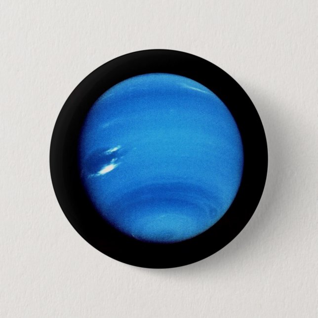 Macaron Rond 5 Cm ~~ naturel de NEPTUNE V.3 de PLANÈTE (système (Devant)