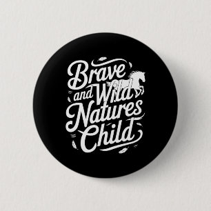 Macaron Rond 5 Cm Natures Braves Et Sauvages Enfants Équestres &