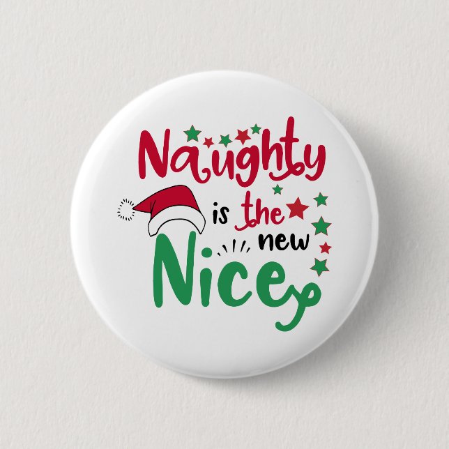 Macaron Rond 5 Cm naughty est le nouveau gentil (Devant)
