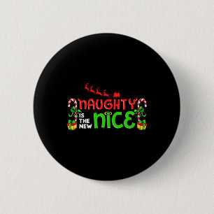 Macaron Rond 5 Cm Naughty Est Le Nouveau Nice Noël Père Noël Naughty