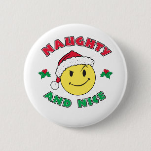 Macaron Rond 5 Cm Naughty et Nice - Happy Face