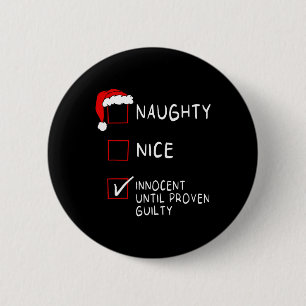 Macaron Rond 5 Cm Naughty Nice Innocent Jusqu'À La Coupable Noël Hom