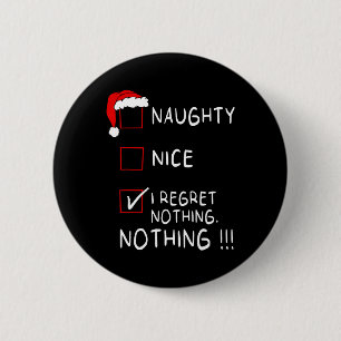 Macaron Rond 5 Cm Naughty Nice Liste Je Regrette Rien Noël Hommes Fe