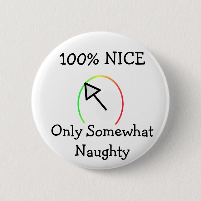 Macaron Rond 5 Cm Naughty Ou Nice (Devant)