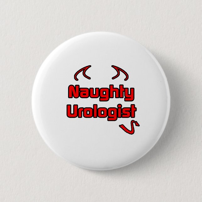 Macaron Rond 5 Cm Naughty Urologist (Devant)