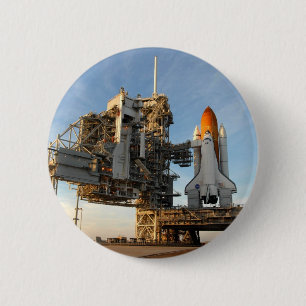 Macaron Rond 5 Cm Navette spatiale l'Atlantide (STS-122) -