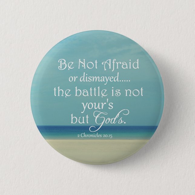 Macaron Rond 5 Cm N'ayez pas peur Verset Bible (Devant)