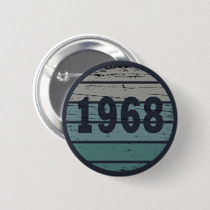 Macaron Rond 5 Cm Né en 1968 cadeau d'anniversaire vintage