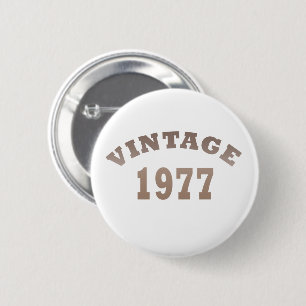 Macaron Rond 5 Cm né en 1977 millésime anniversaire