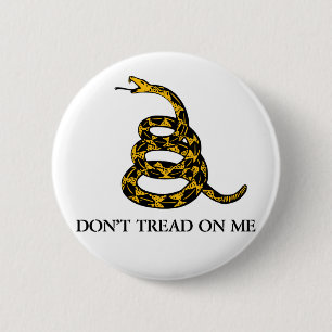 Macaron Rond 5 Cm Ne marchez pas sur moi le bouton de serpent