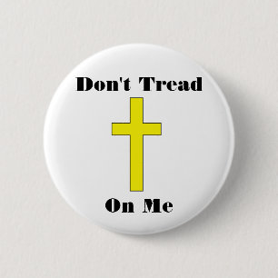 Macaron Rond 5 Cm Ne marchez pas sur moi le Pin religieux croisé de