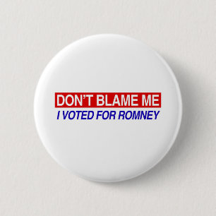 Macaron Rond 5 Cm Ne me blâmez pas que j'ai voté pour Romney