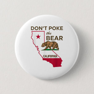 Macaron Rond 5 Cm Ne pas prendre l’ours en Californie