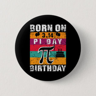 Macaron Rond 5 Cm Né Sur Pi Day Funny Pi Day 3.14 Mars 14 Pi Bir