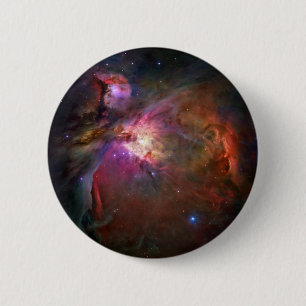 Macaron Rond 5 Cm Nébuleuse d'Orion (télescope de Hubble)