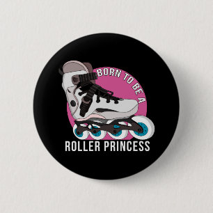 Macaron Rond 5 Cm Née pour être une princesse à rouleaux