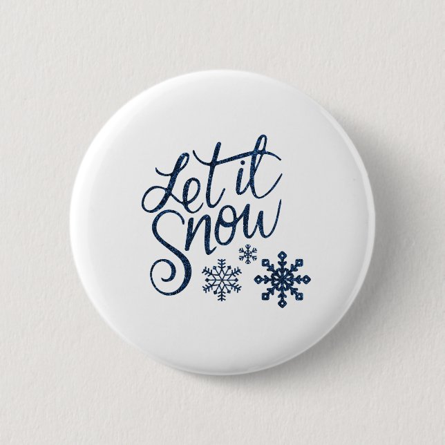 Macaron Rond 5 Cm Neige (Devant)