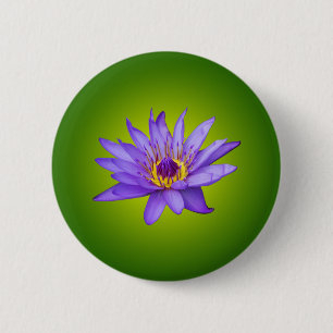 Macaron Rond 5 Cm Nénuphar Fleur Étang Aquatique Fleur d'Eau Violett