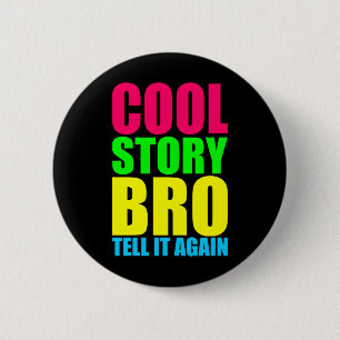 Macaron Rond 5 Cm Neon Cool Story Bro