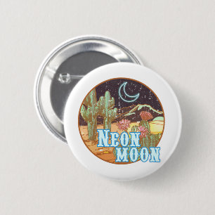 Macaron Rond 5 Cm Neon Moon Retro Ouest