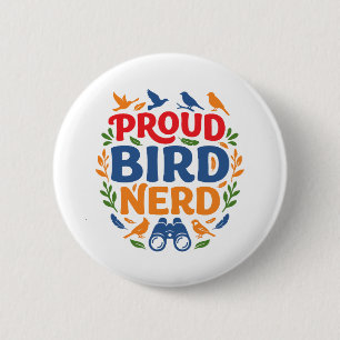 MACARON ROND 5 CM NERD FIER DE L'OISEAU