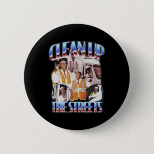 Macaron Rond 5 Cm Nettoyer les rues Trump 2024 Élection Trump Gar