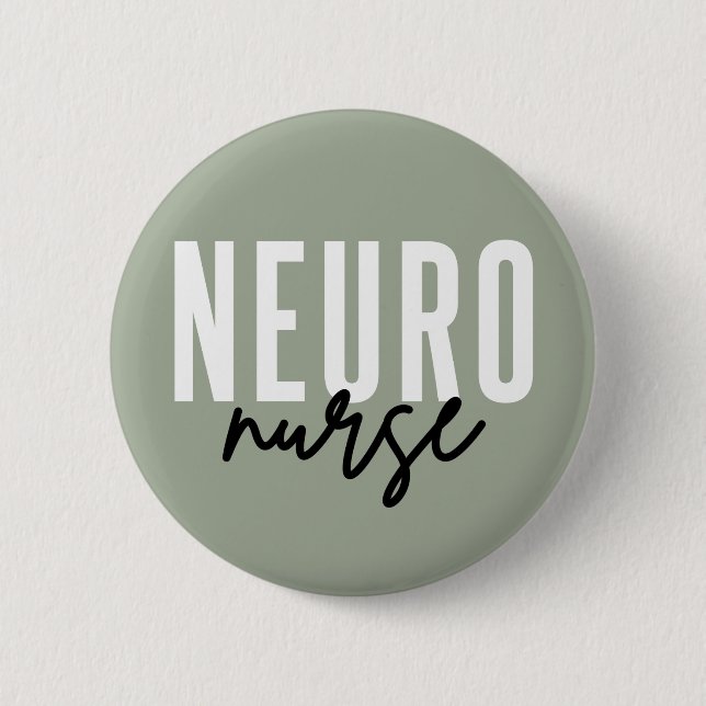 Macaron Rond 5 Cm Neuro Nurse Neuroscience infirmières cadeaux d'app (Devant)