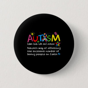 Macaron Rond 5 Cm Neurodiversity Sensibilisation sur l'autisme Noun 