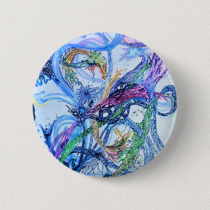 Macaron Rond 5 Cm Neuron aquatique
