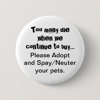 Macaron Rond 5 Cm Neuter Spay Adopter Animaux de compagnie