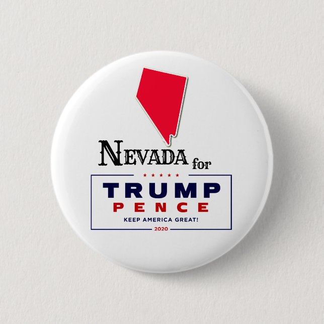 Macaron Rond 5 Cm Nevada pour Trump Pence 2020 (Devant)