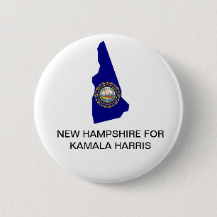 Macaron Rond 5 Cm New Hampsh pour Kamala Harris Président 2024 Butto