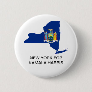 Macaron Rond 5 Cm NEW YORK pour le bouton Kamala Harris 2024