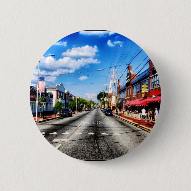 Macaron Rond 5 Cm Newark, Delaware (Devant)