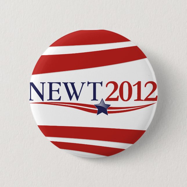 Macaron Rond 5 Cm Newt Gingrich 2012 (Devant)