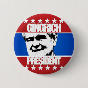 Macaron Rond 5 Cm Newt Gingrich - président