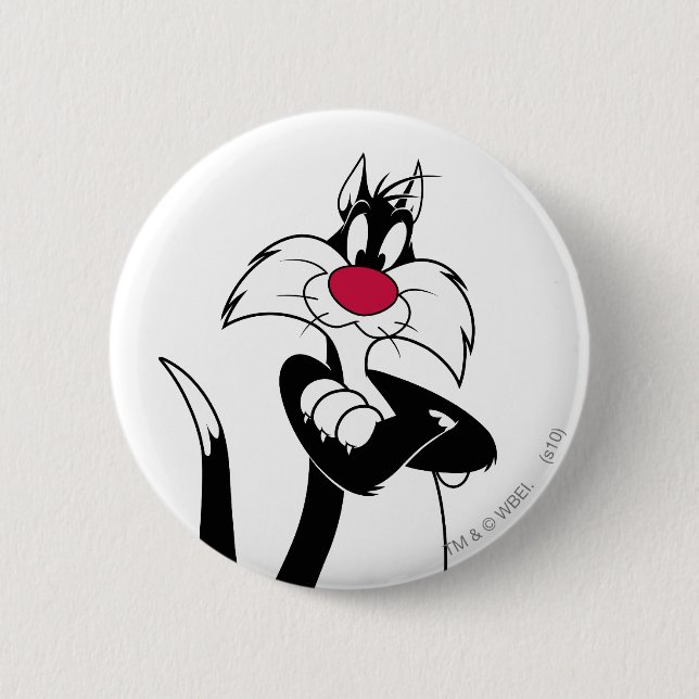 Macaron Rond 5 Cm Nez rouge SYLVESTER™ (Devant)