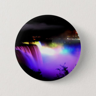 Macaron Rond 5 Cm Niagara-Chute-sous-projecteur-à-nuit