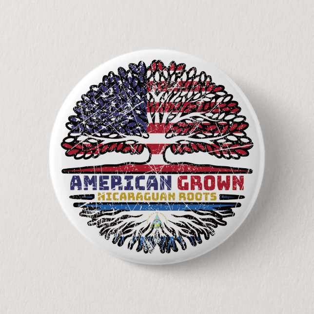 Macaron Rond 5 Cm Nicaragua États-Unis Amérique États-Unis (Devant)