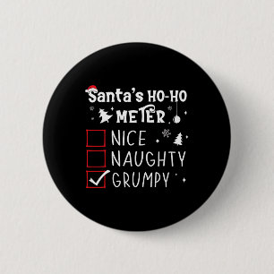 Macaron Rond 5 Cm Nice Naughty Grumpy Christmas List Grumpy Père Noë