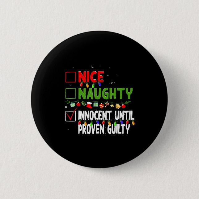 Macaron Rond 5 Cm Nice Naughty Innocent Until Proven Guilty Family C (Devant)